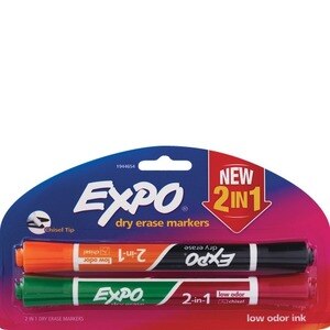 Expo 2 In 1 Dry Erase Markers, 2 Ct , CVS