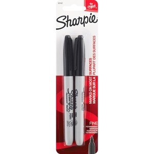 Sharpie Marker, Fine, Permanent - 2 markers