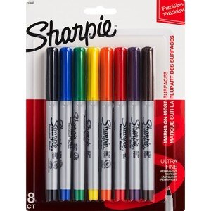 Sharpie Permanent Marker Ultra Fine Point, Assorted Colors, 8 Ct , CVS