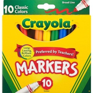 Crayola - Marcadores de trazo grueso, colores clásicos
