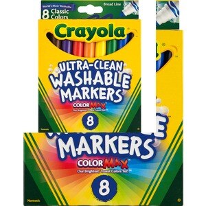 Crayola - Marcadores lavables, colores clásicos