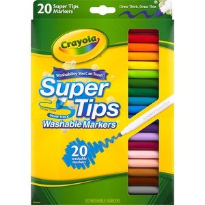 Crayola Washable Markers Super Tips - 20 Ct , CVS