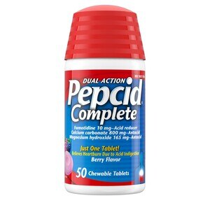 Pepcid Complete Dual Action Chewable Tablets, Berry, 50 Ct , CVS