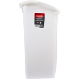 Rubbermaid Dual Action Wastbasket, White, thumbnail image 2 of 3
