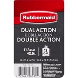 Rubbermaid Dual Action Wastbasket, White, thumbnail image 3 of 3