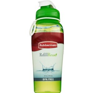 Rubbermaid Water Bottle, Essentials, Chug Reflecting Pool, 32 Ounces