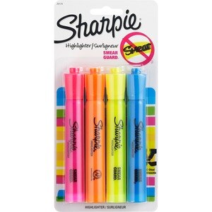 Sharpie Accent Highlighters Chisel Tip, Assorted Colors, 4 Ct , CVS