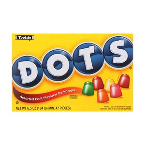 Dots Assorted Fruit Flavored Gumdrops, Theater Box, 6.5 oz