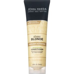 JOHN FRIEDA Sheer Blonde Highlight Activating - Acondicionador iluminador para rubios más claros, 8.45 oz