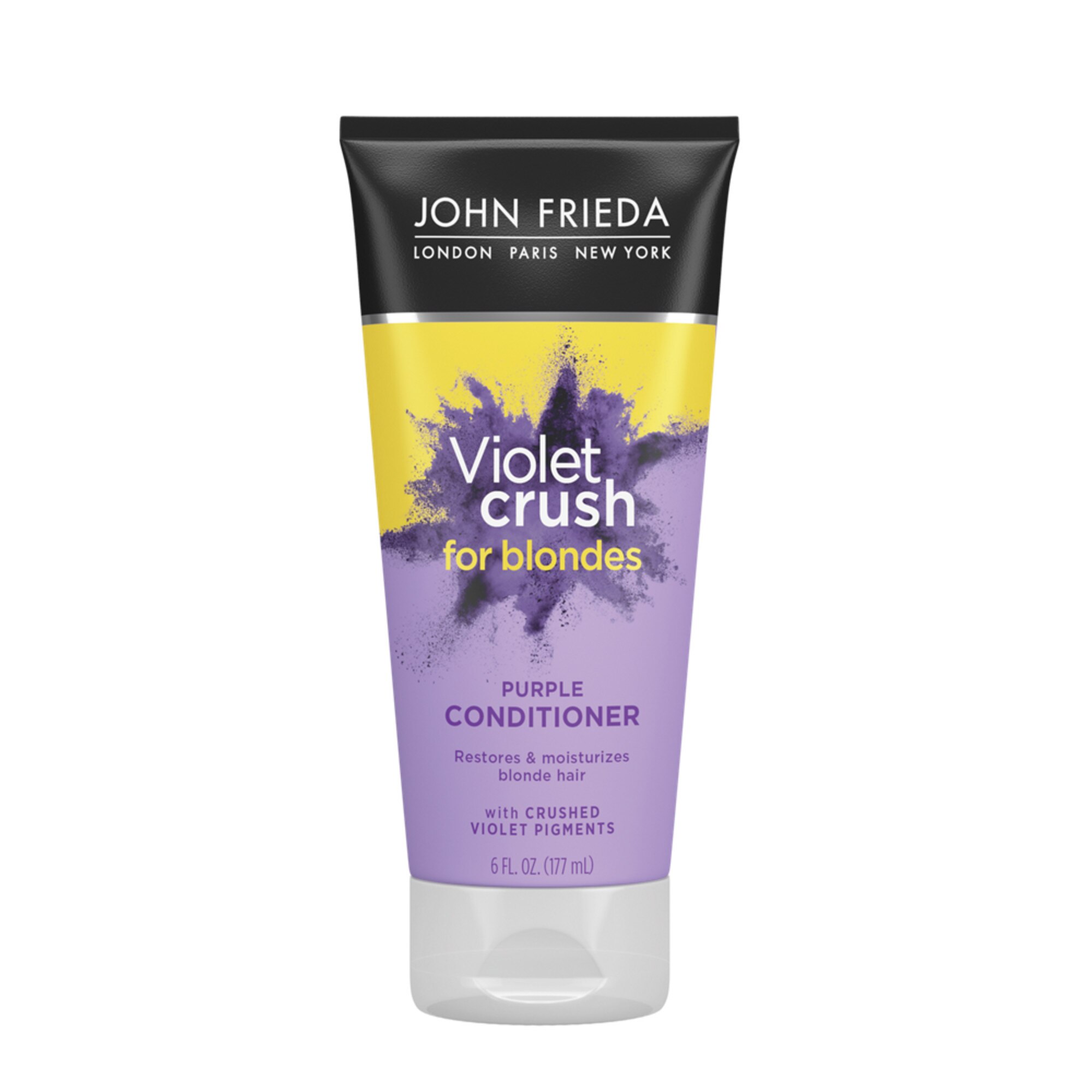 John Frieda Violet Crush Purple Conditioner for Brassy Blonde Hair, 6 OZ