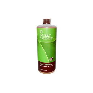 Desert Essence Castile - Jabón líquido con aceite del árbol de té ecológico, 32 oz