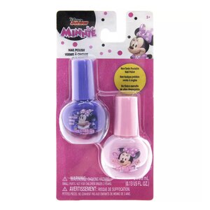 Disney Minnie Nail Polish, Purple-Pink Or Red, Water-Based, 2 Ct , CVS