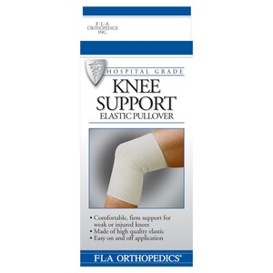 FLA Elastic Pullover Knee Support, White XL