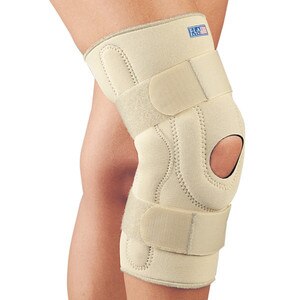 FLA Neoprene Stabilizing Knee Brace W/Composite Hinges, Beige LG , CVS