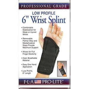 FLA Pro-Lite 6  Low Profile Wrist Splint, Left, Black LG , CVS