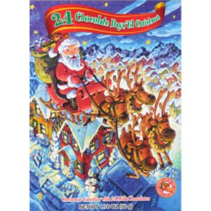 Alberts Christmas Holiday Advent Calendar, Milk Chocolate Santas, 1.76 OZ, 24 CT