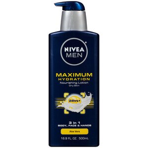 NIVEA MEN Maximum Hydration - Loción corporal hidratante 3 en 1, 16.9 oz