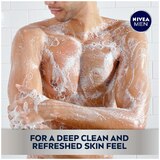 NIVEA MEN Deep Active Clean Charcoal Body Wash, 16.9 OZ, thumbnail image 5 of 6
