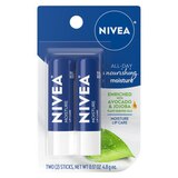Nivea All-Day Nourishing Moisture Lip Balm, 2 0.17 OZ Sticks, thumbnail image 1 of 9
