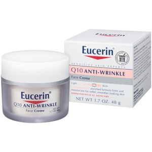 Eucerin Sensitive Skin Experts Q10 - Crema facial antiarrugas, 1.7 oz
