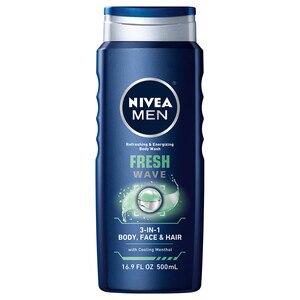 NIVEA Men Fresh Wave Body Wash, 16.9 Oz , CVS