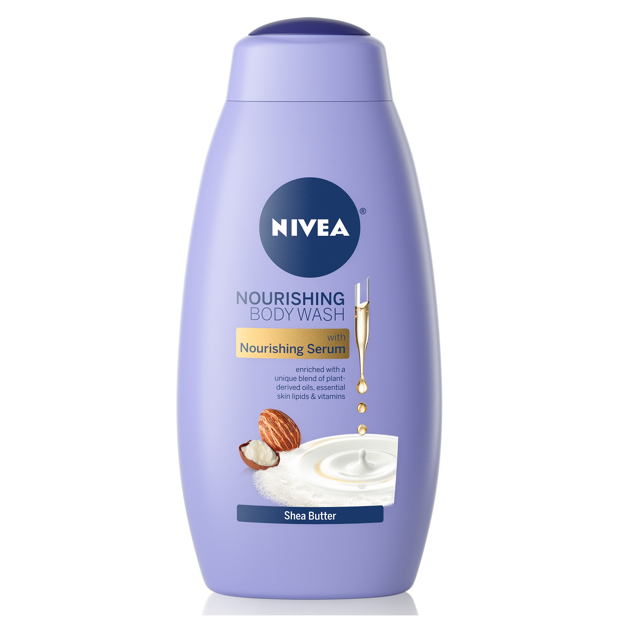 NIVEA Nourishing Care Body Wash with Nourishing Serum, 20 OZ