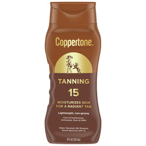 Coppertone Tanning SPF 15 Broad Spectrum Sunscreen Lotion, 8 OZ