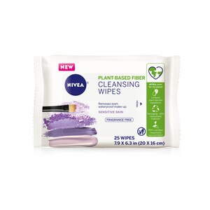 NIVEA Plant-Based Fiber Cleansing Wipes for Sensitive Skin, 25CT