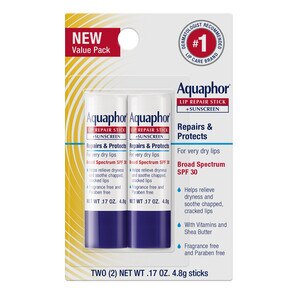 Aquaphor Lip Repair Sticks + SPF 30 Twin Pack, 2 0.17 Oz Sticks , CVS