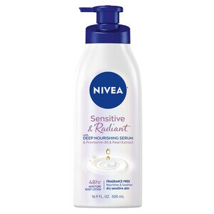 NIVEA Sensitive and Radiant Body Lotion, 16.9 OZ