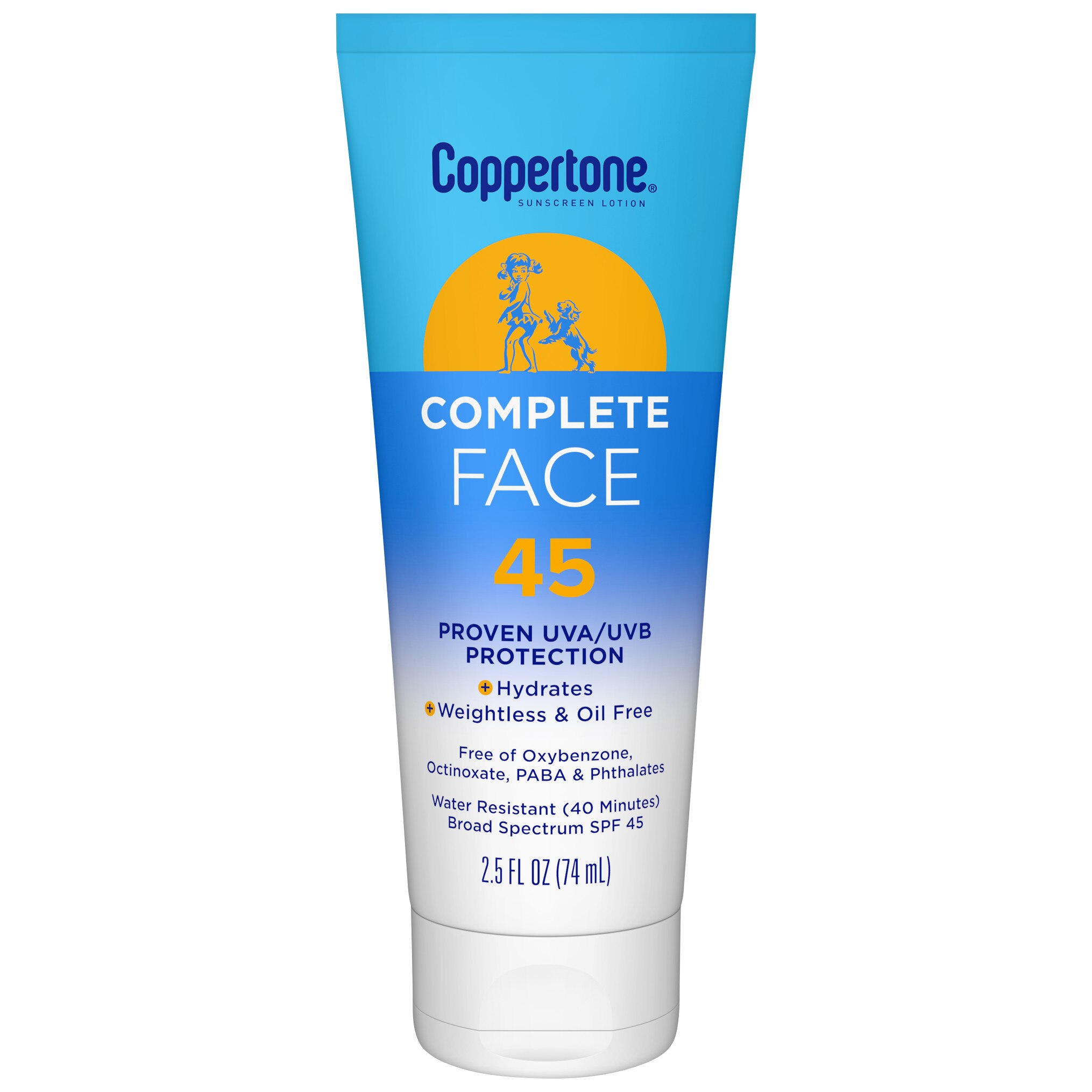 Coppertone Complete Face Sunscreen Lotion, SPF 45, 2.5 oz Pick Up In Store TODAY at CVS