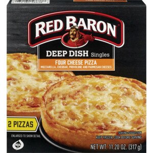 Red Baron Deep Dish Singles Four Cheese Pizzas, 2 Ct - 12 Oz , CVS