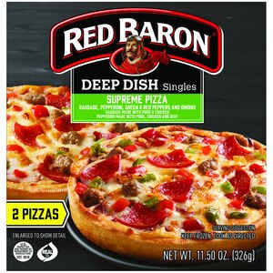Red Baron Deep Dish Singles Supreme Pizza, 2 Ct - 5.75 Oz , CVS
