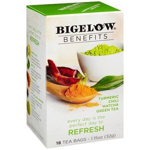 Bigelow Benefits Turmeric Chili Matcha Green Tea, 18 CT