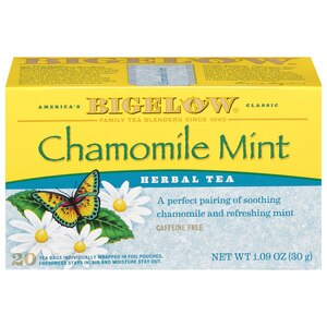 Bigelow Chamomile Mint Tea Bags, 20 Ct, 1.09 Oz - 18 Ct , CVS