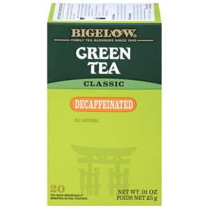 Bigelow Green Tea Bags, Decaffeinated, 20 Ct, 0.91 Oz , CVS