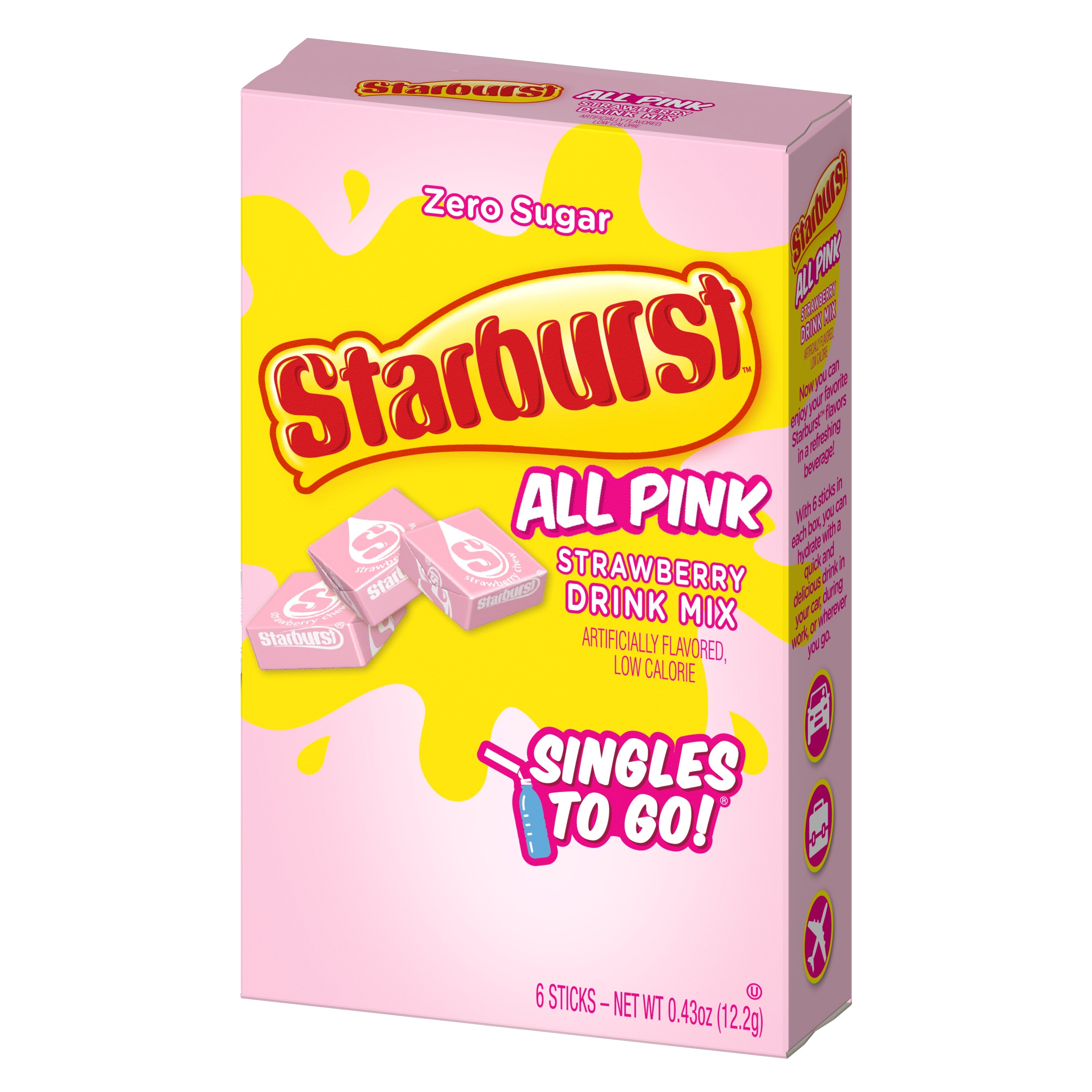 Starburst Pink/Strawberry Powdered Drink Mix, 6 Ct - 6 Oz , CVS