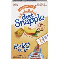 Snapple Diet Peach Tea Natural Black, .41 OZ 6 CT