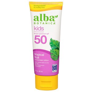 Alba Botanica Broad Spectrum Kids Sunscreen, Tropical Fruit, SPF 50, 3 Fl Oz - 3 Oz , CVS