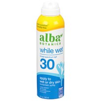 Alba Botanica Broad Spectrum Sunscreen Spray, SPF 30, While Wet, 5 fl oz