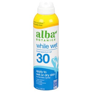 Alba Botanica Broad Spectrum Sunscreen Spray, SPF 30, While Wet, 5 Fl Oz - 5 Oz , CVS