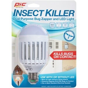 PIC Insect Killer Dual Purpose Bug Zapper And LED Light Bulb , CVS