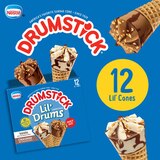 Drumstick Lil' Drums Vanilla and Chocolate with Chocolatey Swirls Sundae Cones, 12 Count, thumbnail image 3 of 9