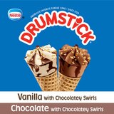 Drumstick Lil' Drums Vanilla and Chocolate with Chocolatey Swirls Sundae Cones, 12 Count, thumbnail image 4 of 9