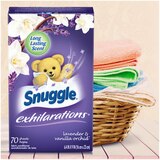 Snuggle Exhilarations Fabric Softener Sheets, Lavender & Vanilla Orchid, 70 ct, thumbnail image 4 of 5