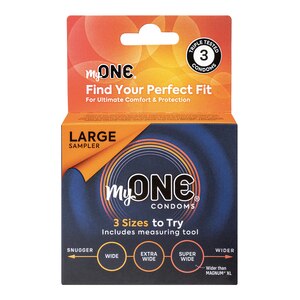 MyONE Custom Fit, Large Condom Sampler, 3 Ct , CVS