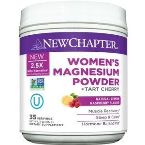 New Chapter Women's Magnesium Powder, Lemon Raspberry