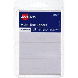 Avery Multi-Use Labels, Permanent, 1 In X 2 3/4 In - 128 Ct , CVS