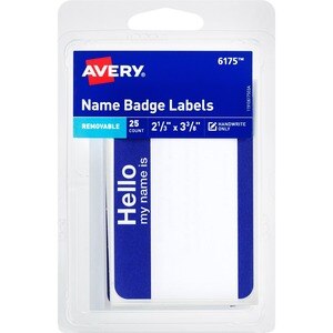 Avery Removable Name Badge Labels, 25 Ct , CVS