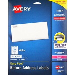 Avery White Easy Peel Return Address Labels, 800 Ct , CVS